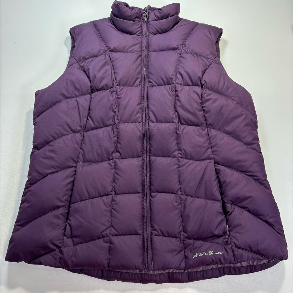 Eddie Bauer Deep Purple Quilted Down Vest